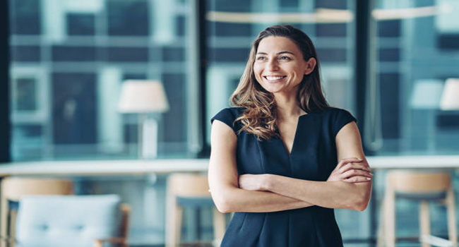 Portrait of a businesswoman standing in the office