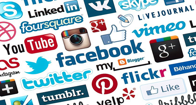Kiev, Ukraine - October 17, 2012 - A logotype collection of well-known social media brand's printed on paper. Include Facebook, YouTube, Twitter, Google Plus, Instagram, Vimeo, Flickr, Myspace, Tumblr, Livejournal, Foursquare and more other logos.