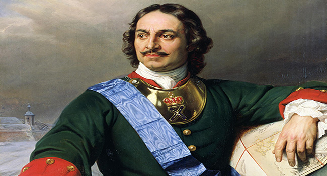 Peter I the Great (1672-1725) 1838 (oil on canvas) (see also 144528) - Delaroche, Hippolyte (Paul) (1797-1856) - Hamburger Kunsthalle, Hamburg, Germany