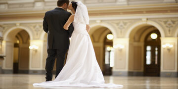Bride and Bridegroom at Wedding